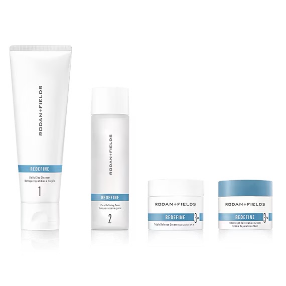 Rodan + Fields four-step skin care regimen, from Kim Picou in Stockton, CA